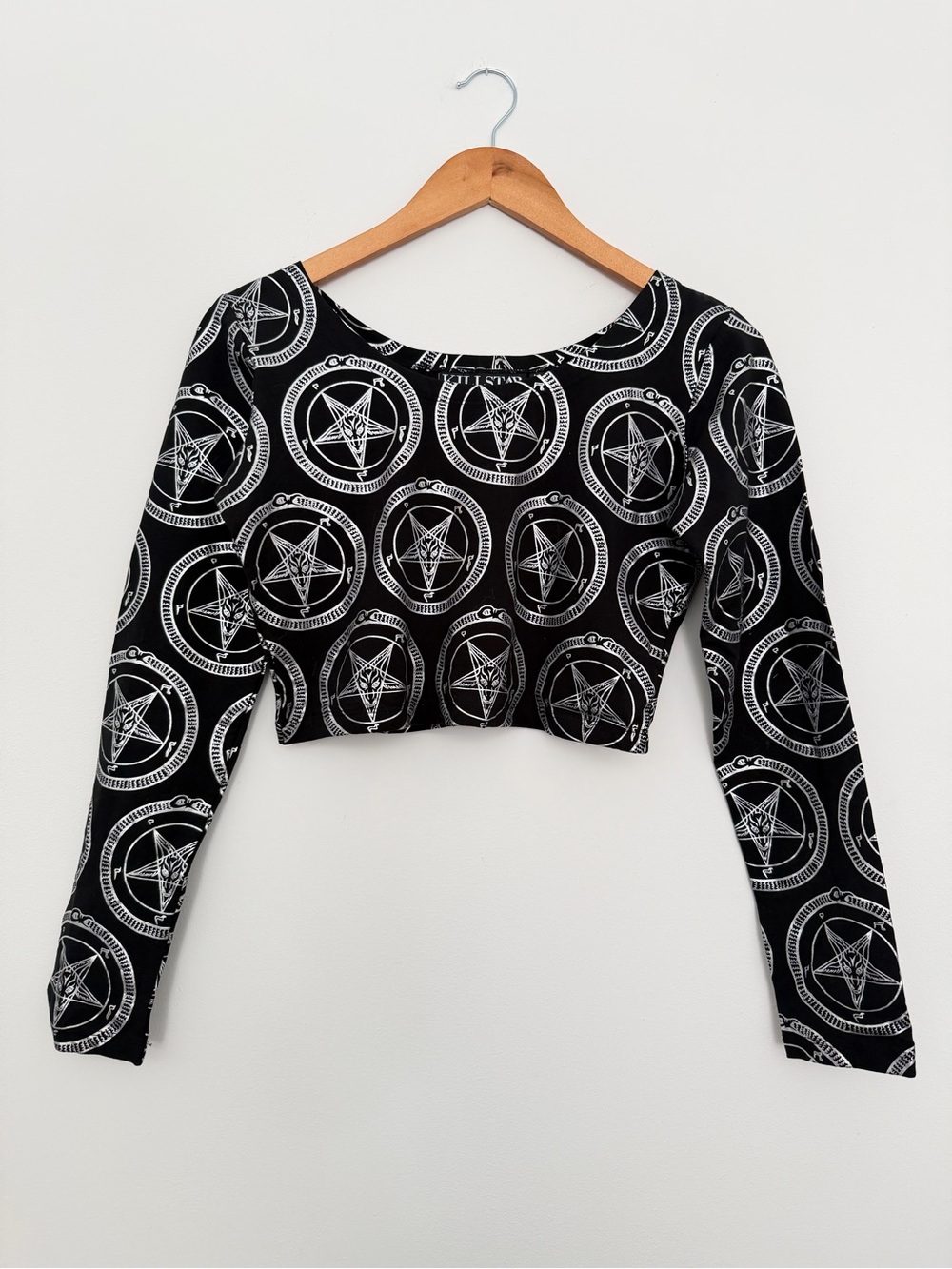 Killstar Baphomet Long Sleeve Crop Top